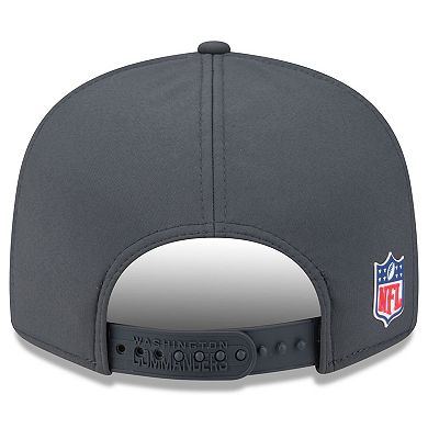 Men's New Era Charcoal Washington Commanders 2025 Sideline Cold Weather Split Panel 9FIFTY Snapback Hat