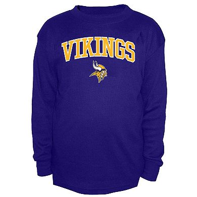 Men's Fanatics Purple Minnesota Vikings Big & Tall Thermal Long Sleeve Crew Neck T-Shirt