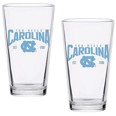 North Carolina Tar Heels Two-Pack 16oz. Established Pint Glass Set