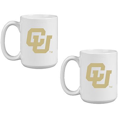 Colorado Buffaloes Vintage Sketch 15oz 2-Pack Mug Set