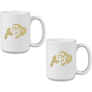 Colorado Buffaloes Vintage Sketch 15oz 2-Pack Mug Set