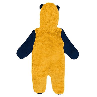 Infant & Newborn Outerstuff Gold Nashville Predators Stay Napping Fleece Bunting Full-Zip Sleeper