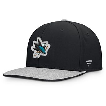 Men's Fanatics Black San Jose Sharks Fundamentals Loden Snapback Hat