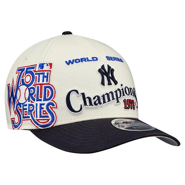 Men's New Era Cream/Navy New York Yankees World Series 9FORTY M