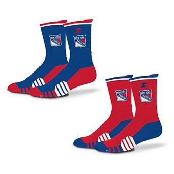 Unisex Starter Blue/Red New York Rangers Breakaway Crew Sock 2 Pack