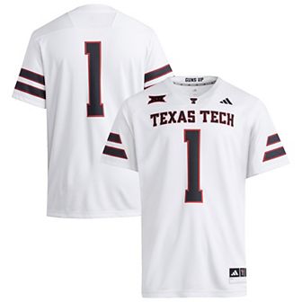 Men's adidas #1 White Texas Tech Red Raiders Premier Jersey