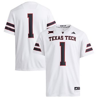 Men's adidas #1 White Texas Tech Red Raiders Premier Jersey