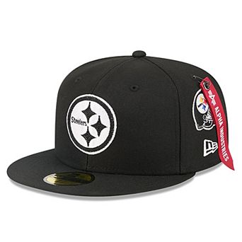Men's New Era x Alpha Industries Black Pittsburgh Steelers 59FIFTY Fitted Hat