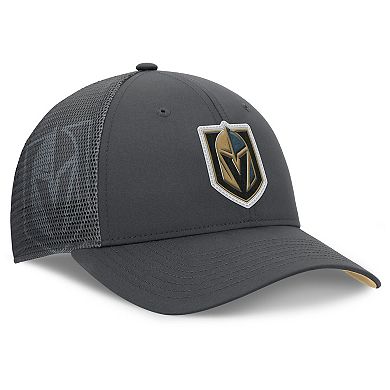Men's Fanatics Charcoal Vegas Golden Knights Authentic Pro Home Ice Trucker Adjustable Hat
