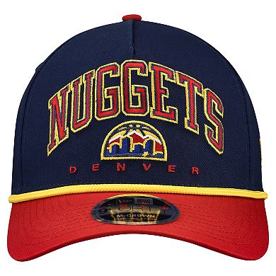 Men's New Era Navy Denver Nuggets Bold Arch COOLERA 9FORTY A-Frame M-Crown Adjustable Hat