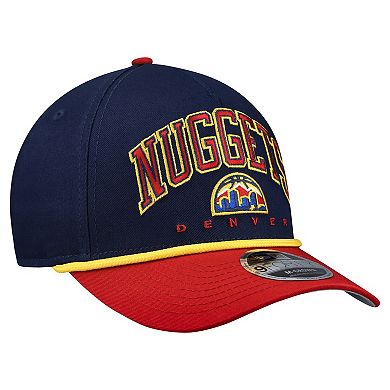 Men's New Era Navy Denver Nuggets Bold Arch COOLERA 9FORTY A-Frame M-Crown Adjustable Hat
