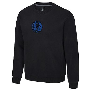Unisex Stadium Essentials Black Dallas Mavericks Club Level Chenille Sweatshirt