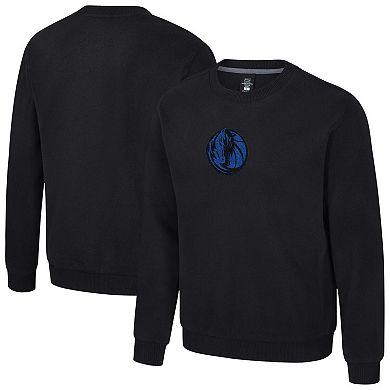 Unisex Stadium Essentials Black Dallas Mavericks Club Level Chenille Sweatshirt