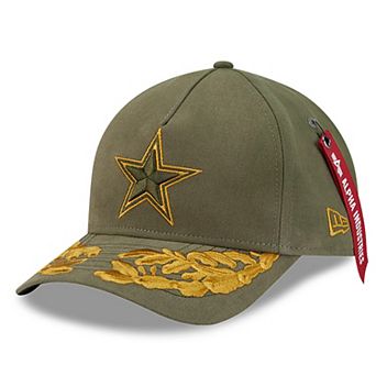 Men's New Era x Alpha Industries Olive Dallas Cowboys A-Frame 9FORTY Adjustable Hat