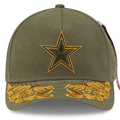 Men's New Era x Alpha Industries Olive Dallas Cowboys A-Frame 9FORTY Adjustable Hat