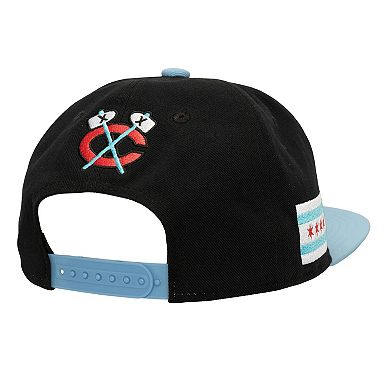 Men's Mitchell & Ness Black Chicago Blackhawks Core Team Special Snapback Hat