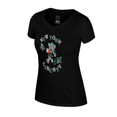 Women's Stadium Essentials Black New York Liberty Mascot Numero Uno T-Shirt