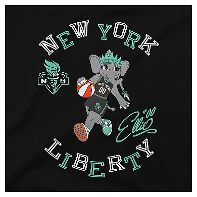 Women's Stadium Essentials Black New York Liberty Mascot Numero Uno T-Shirt