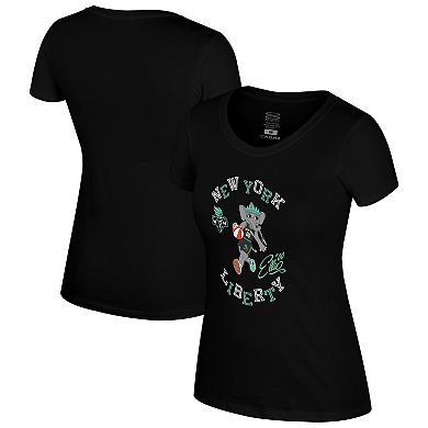 Women's Stadium Essentials Black New York Liberty Mascot Numero Uno T-Shirt