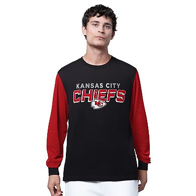 Men's Starter Black Kansas City Chiefs Thursday Night Gridiron Long Sleeve T-Shirt