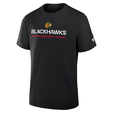 Men's Fanatics Black Chicago Blackhawks Authentic Pro Primary T-Shirt