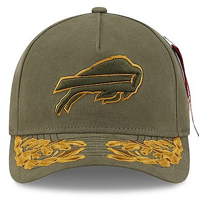Men's New Era x Alpha Industries Olive Buffalo Bills A-Frame 9FORTY Adjustable Hat