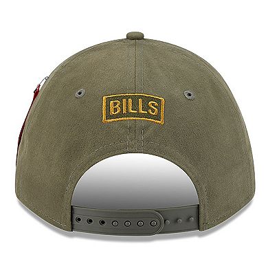 Men's New Era x Alpha Industries Olive Buffalo Bills A-Frame 9FORTY Adjustable Hat