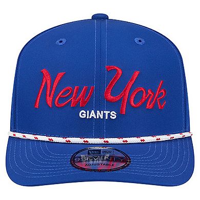 Men's New Era Royal New York Giants Script 9SEVENTY Adjustable Hat