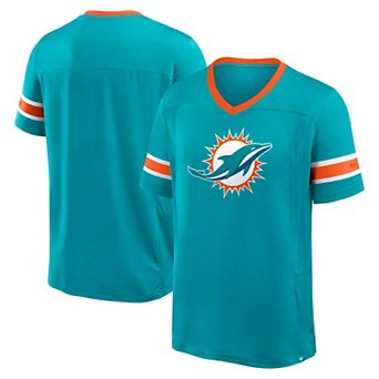 Men's Fanatics Aqua Miami Dolphins Hometown Premium Hashmark V-Neck T-Shirt