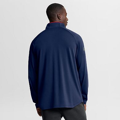 Men's Fanatics Navy Columbus Blue Jackets Authentic Pro Rink Training Quarter-Zip Pullover