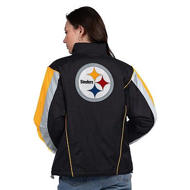 Women's Starter Black/Gold Pittsburgh Steelers Thursday Night Gridiron Half-Zip Jacket