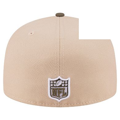 Men's New Era Light Beige/Olive Dallas Cowboys Two-Tone Color Pack A-Frame 59FIFTY Fitted Hat