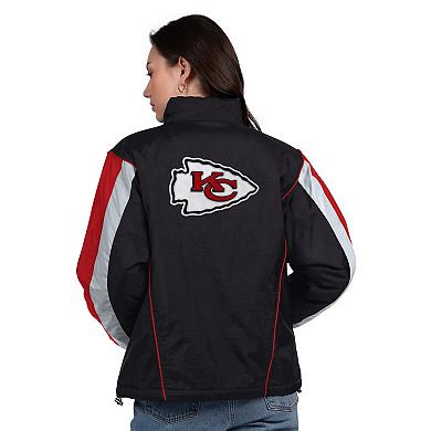 Women's Starter Black/Red Kansas City Chiefs Thursday Night Gridiron Half-Zip Jacket