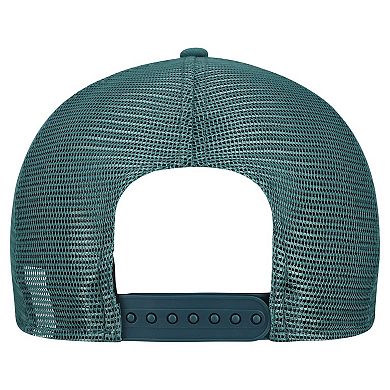 Men's New Era Gray/Midnight Green Philadelphia Eagles Cork Split Panel 9FIFTY Trucker Snapback Hat