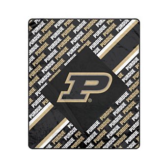 Pegasus Purdue Boilermakers 50" x 60" Diagonal Lined Wordmark Ultra Soft Blanket
