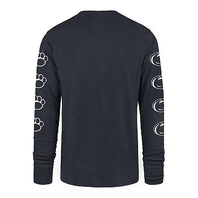 Men's '47 Navy Penn State Nittany Lions Go Big Long Sleeve T-Shirt