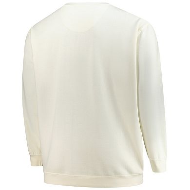 Men's Profile Cream Dallas Cowboys Big & Tall Fleece Sweatshirt