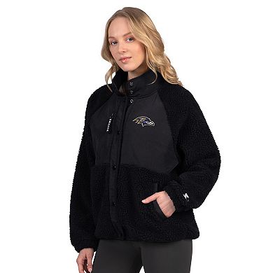 Women's Starter Black Baltimore Ravens On the Ball Sherpa Jacket