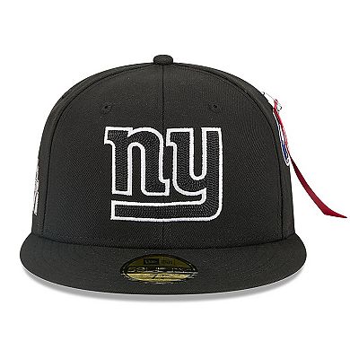 Men's New Era x Alpha Industries Black New York Giants 59FIFTY Fitted Hat