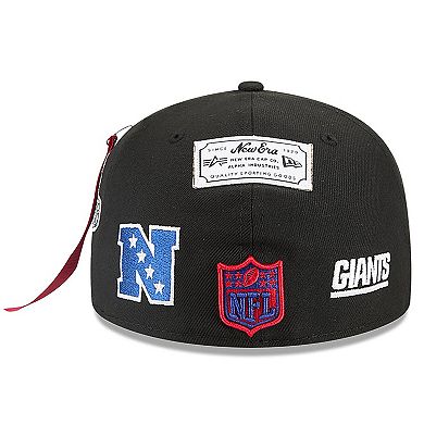 Men's New Era x Alpha Industries Black New York Giants 59FIFTY Fitted Hat