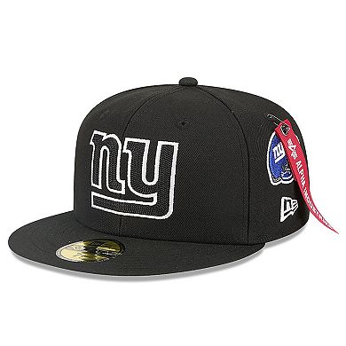 Men's New Era x Alpha Industries Black New York Giants 59FIFTY Fitted Hat