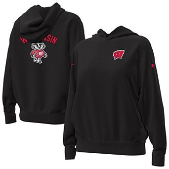 Women's Under Armour Black Wisconsin Badgers Oversized Gameday Icon Hoodie