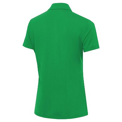Women's Antigua Kelly Green Philadelphia Eagles St. Patrick's Day Era V-Neck Polo