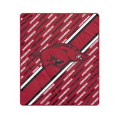 Pegasus Arkansas Razorbacks 50" x 60" Diagonal Lined Wordmark Ultra Soft Blanket