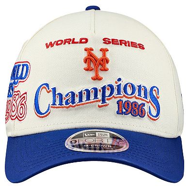 Men's New Era Cream/Royal New York Mets World Series 9FORTY M-Crown A-Frame Adjustable Hat