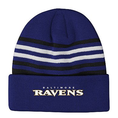 Youth Outerstuff Purple Baltimore Ravens Essentials Cuffed Knit Hat