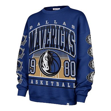 Women's '47 Blue Dallas Mavericks Go Big Oversized Sweatshirt