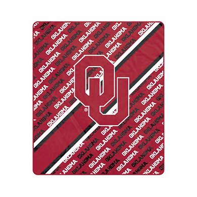 Pegasus Oklahoma Sooners 50" x 60" Diagonal Lined Wordmark Ultra Soft Blanket