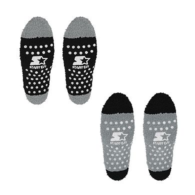 Women's Starter Black/Silver Las Vegas Raiders Home and Away Cozy Socks 2 Pack