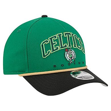 Men's New Era Kelly Green Boston Celtics Bold Arch COOLERA 9FORTY A-Frame M-Crown Adjustable Hat